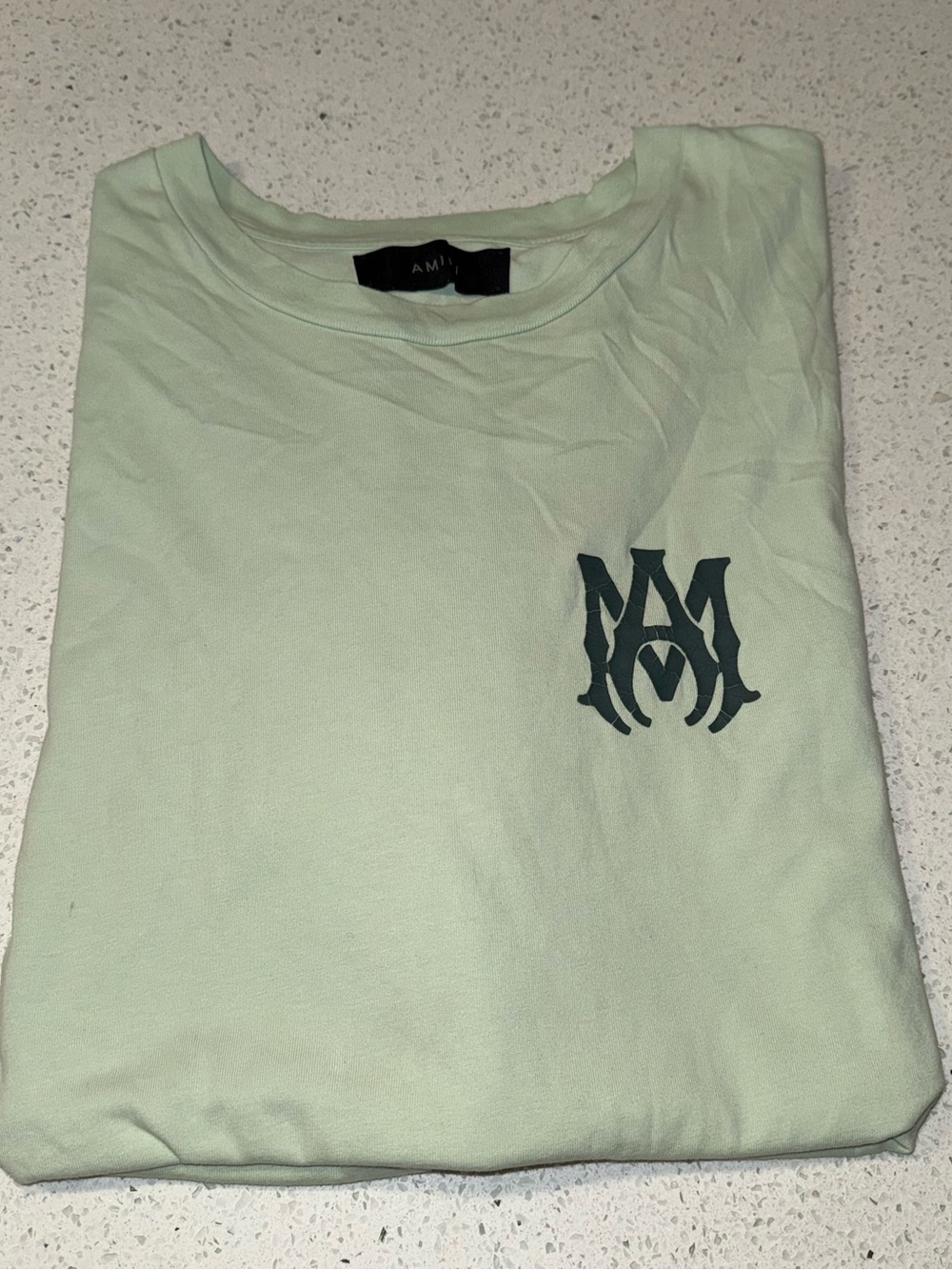 AMIRI Mint Green Short Sleeve Logo Tee